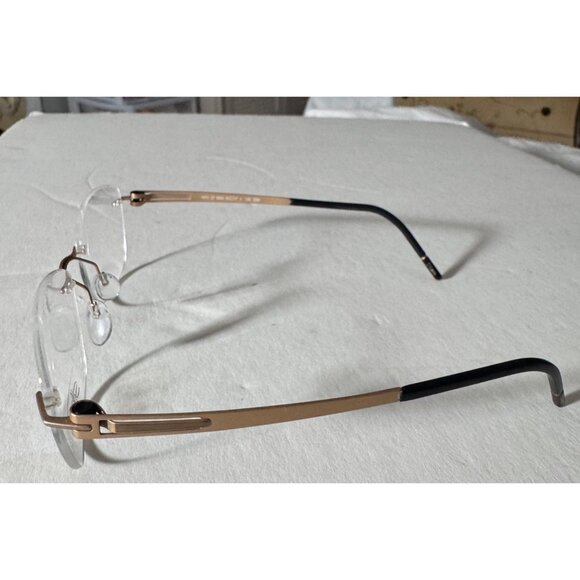 Silhouette Rimless Eyeglasses Gold & Black Frame Only Unisex Titanium 4412 52-17 - Picture 3 of 14